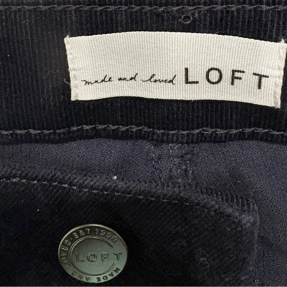 LOFT Navy Skinny Corduroy Pants - Picture 3 of 4